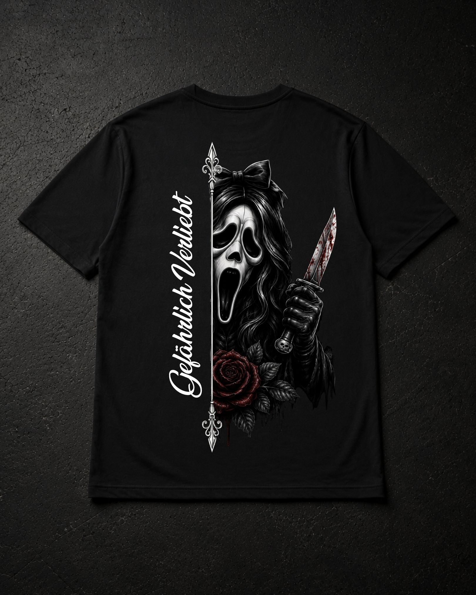 Gefährlich Verliebt Frau - Premium Shirt Unisex Backprint ***