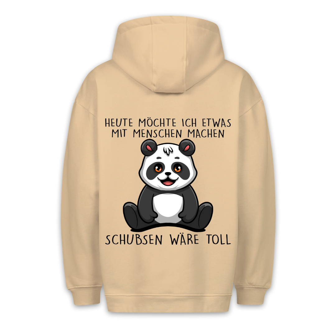 Schubsen Panda - Hoodie Unisex Rückendruck