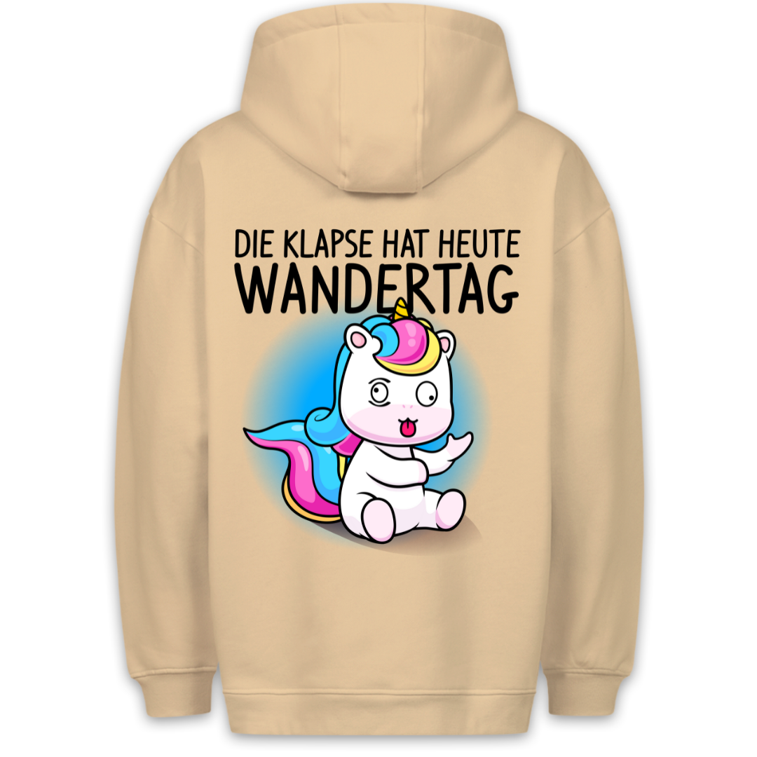 Wandertag Einhorn - Hoodie Unisex Rückendruck