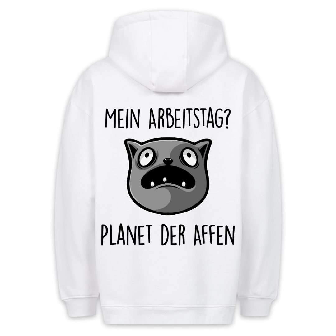 Arbeitstag - Hoodie Unisex Rückendruck