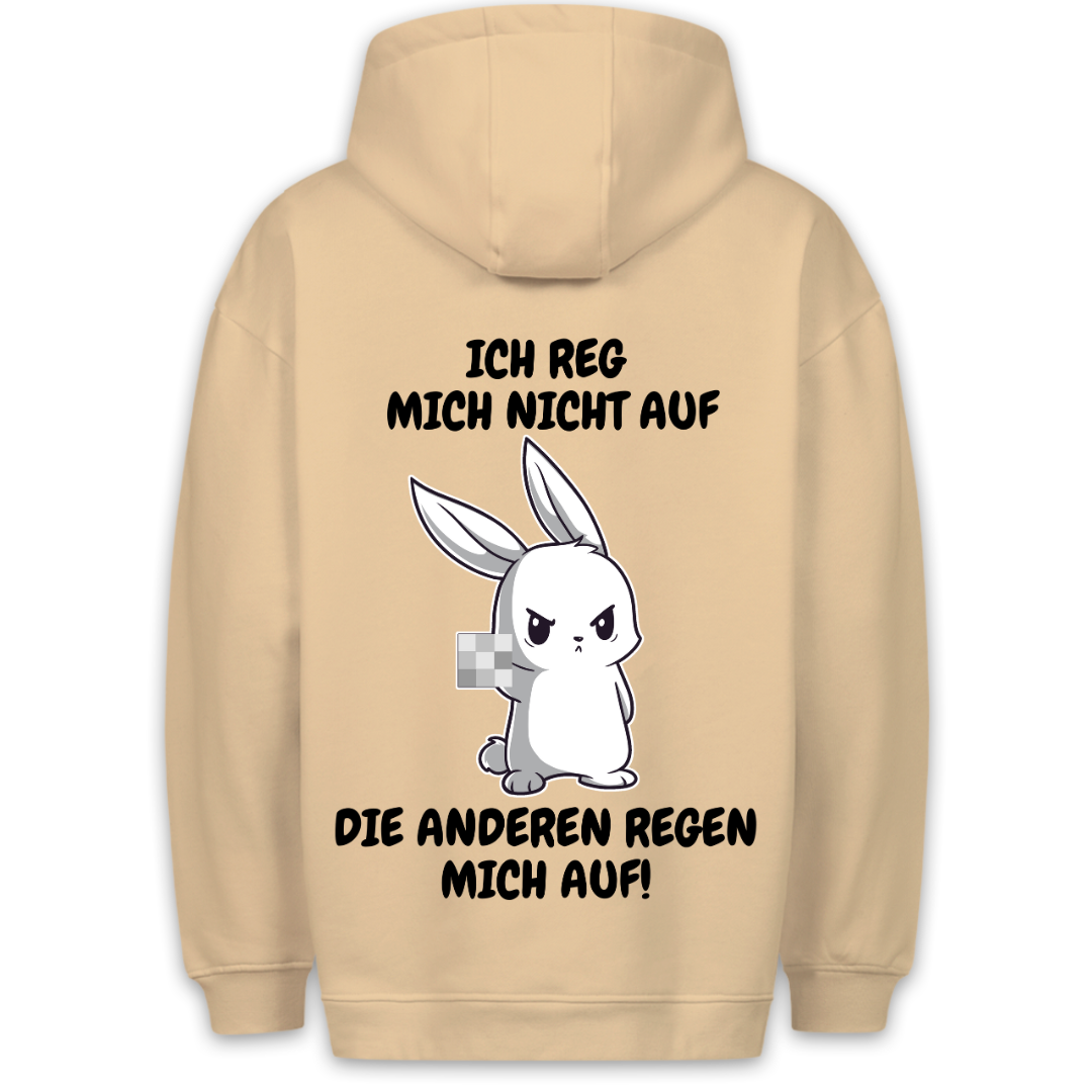 Aufregen Häschen - Hoodie Unisex Rückendruck