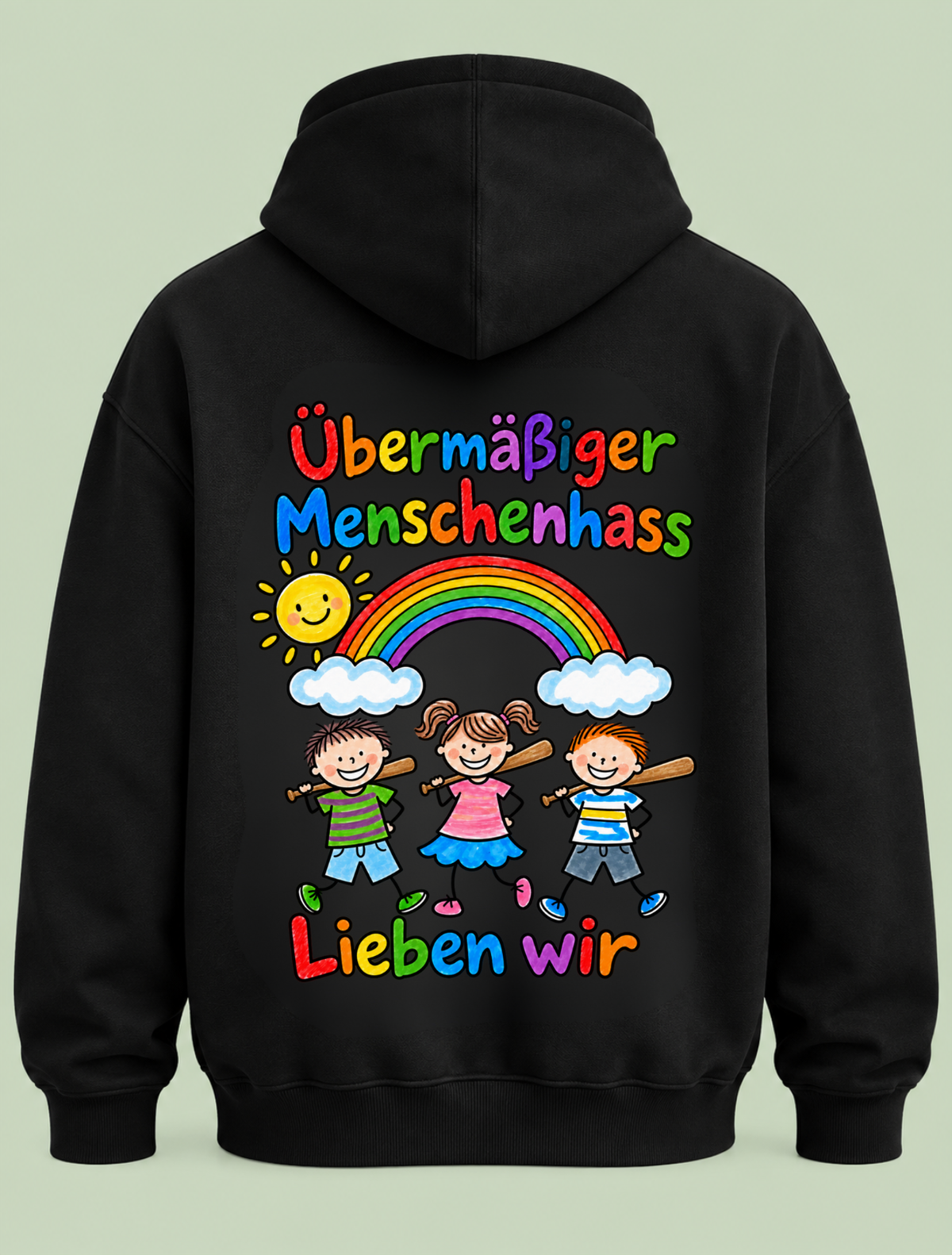 Übermäßiger Menschenhass - Hoodie Unisex Backprint
