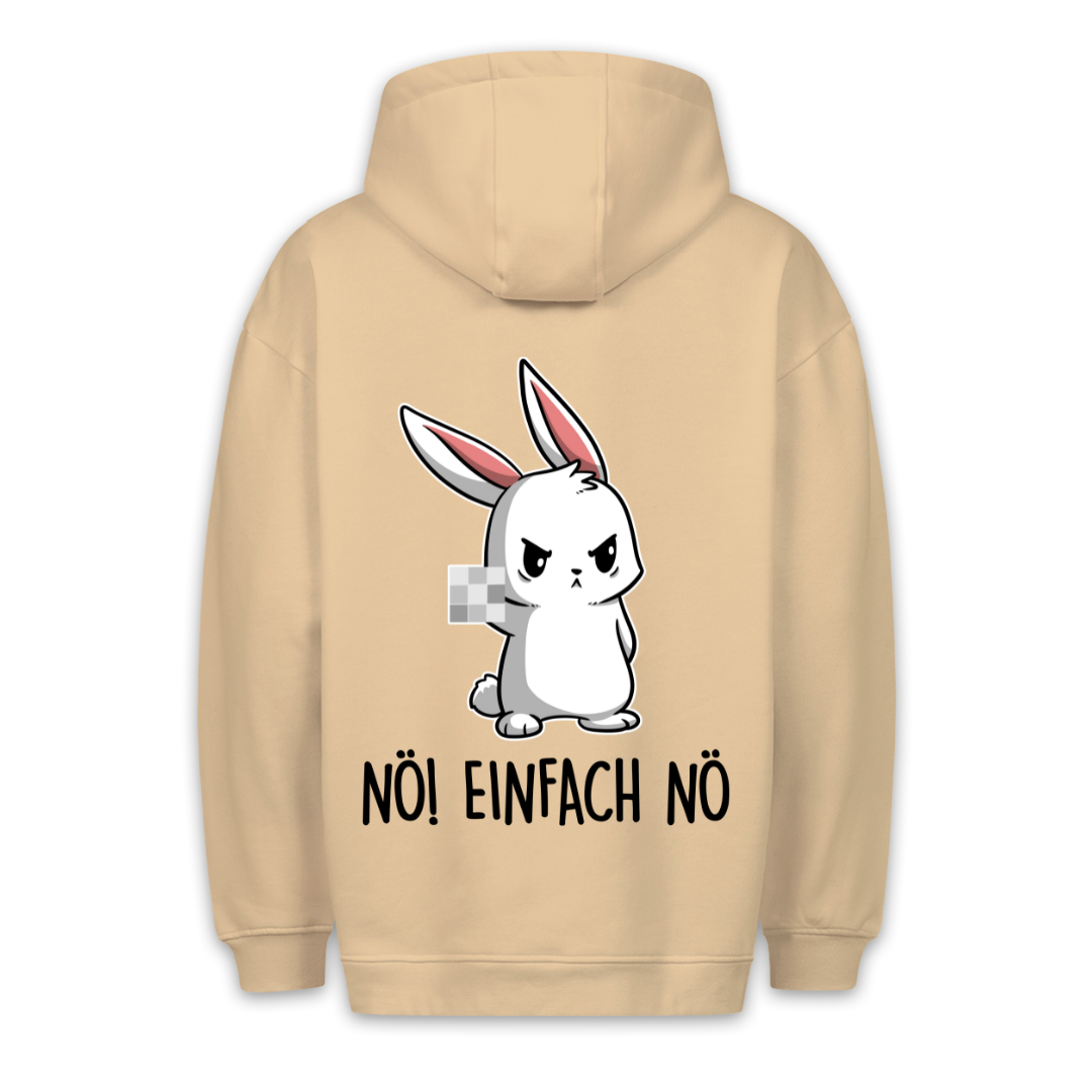 Nö! Hase - Hoodie Unisex Rückendruck