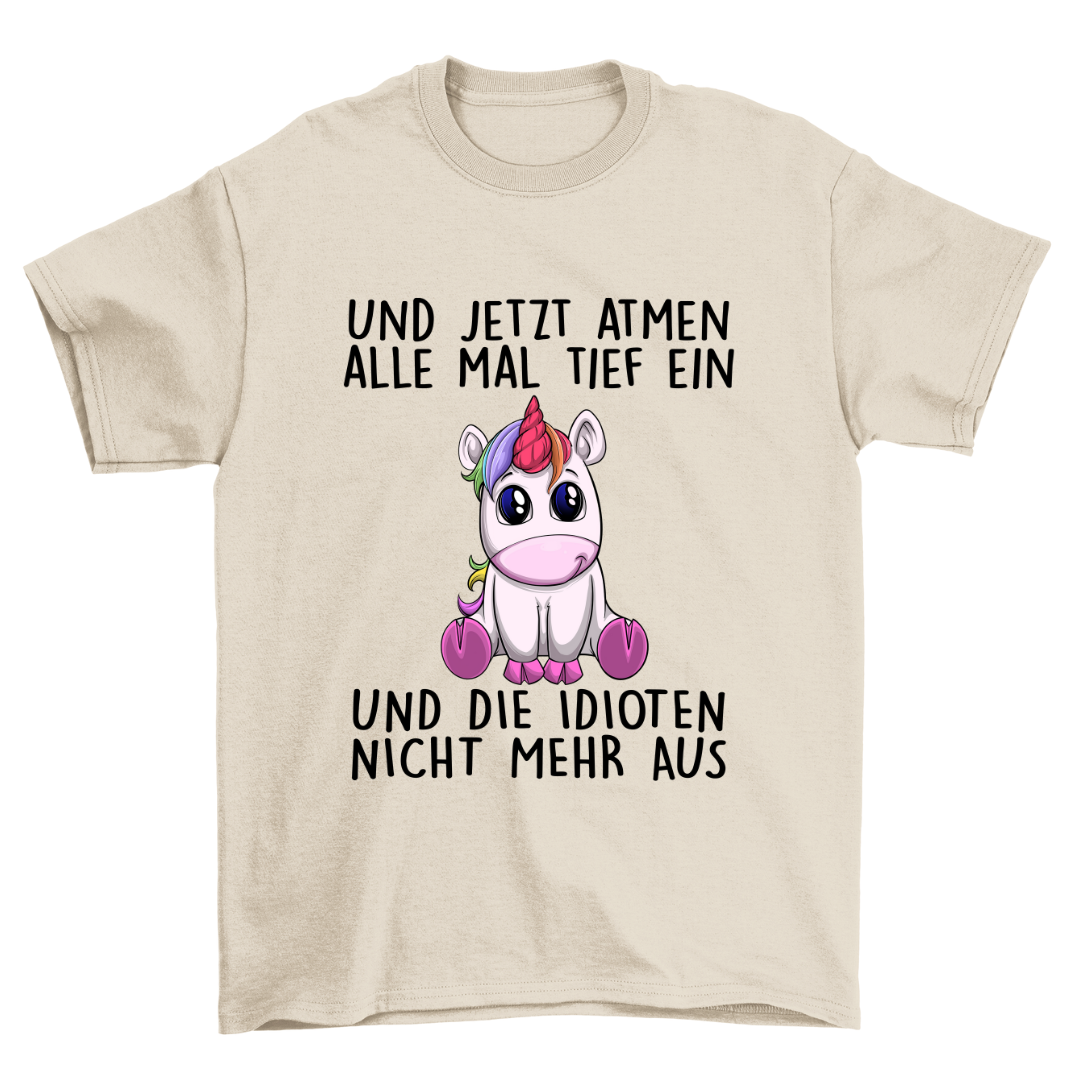 Einatmen Einhorn - Shirt Unisex