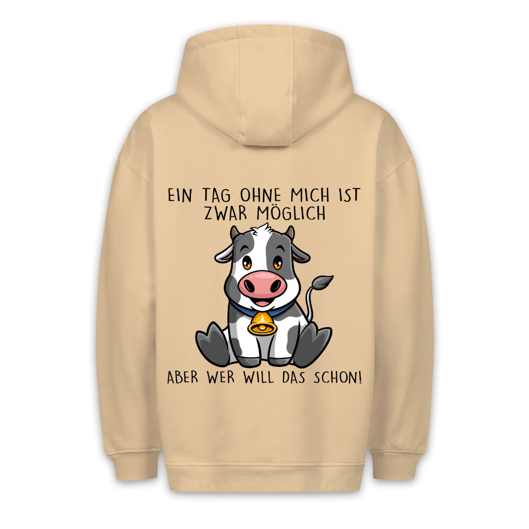 Ohne Mich Kuh - Hoodie Unisex Rückendruck