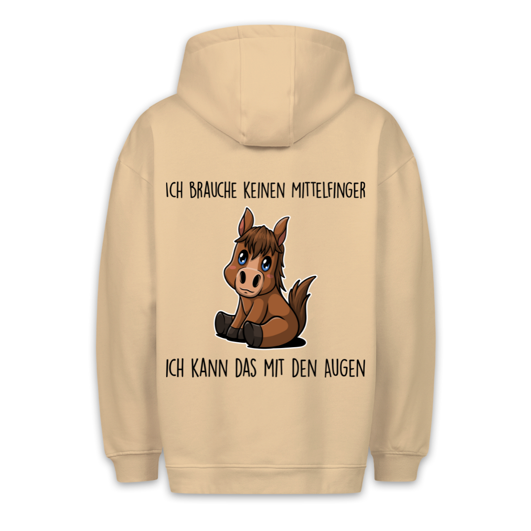 Mittelfinger Pony - Hoodie Unisex Rückendruck