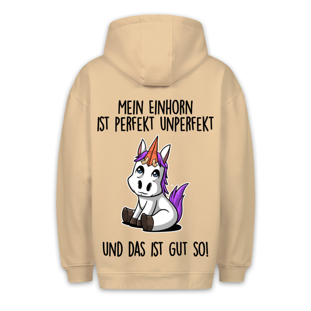 Unperfekt Ponyhorn - Hoodie Unisex Rückendruck