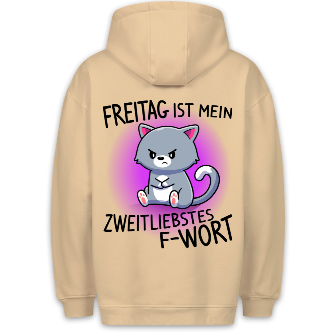F-Wort Katze - Hoodie Unisex Rückendruck