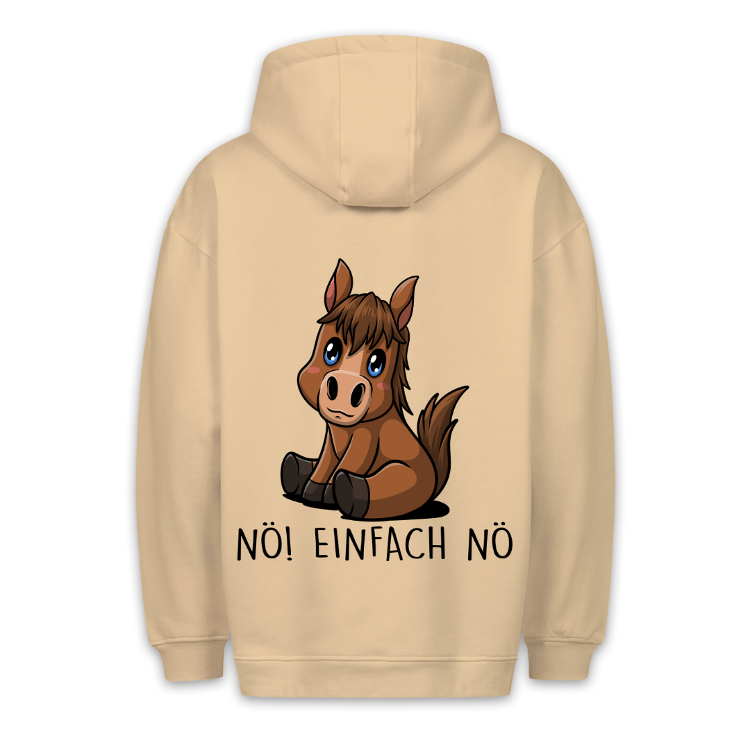 Nö! Pony - Hoodie Unisex Rückendruck