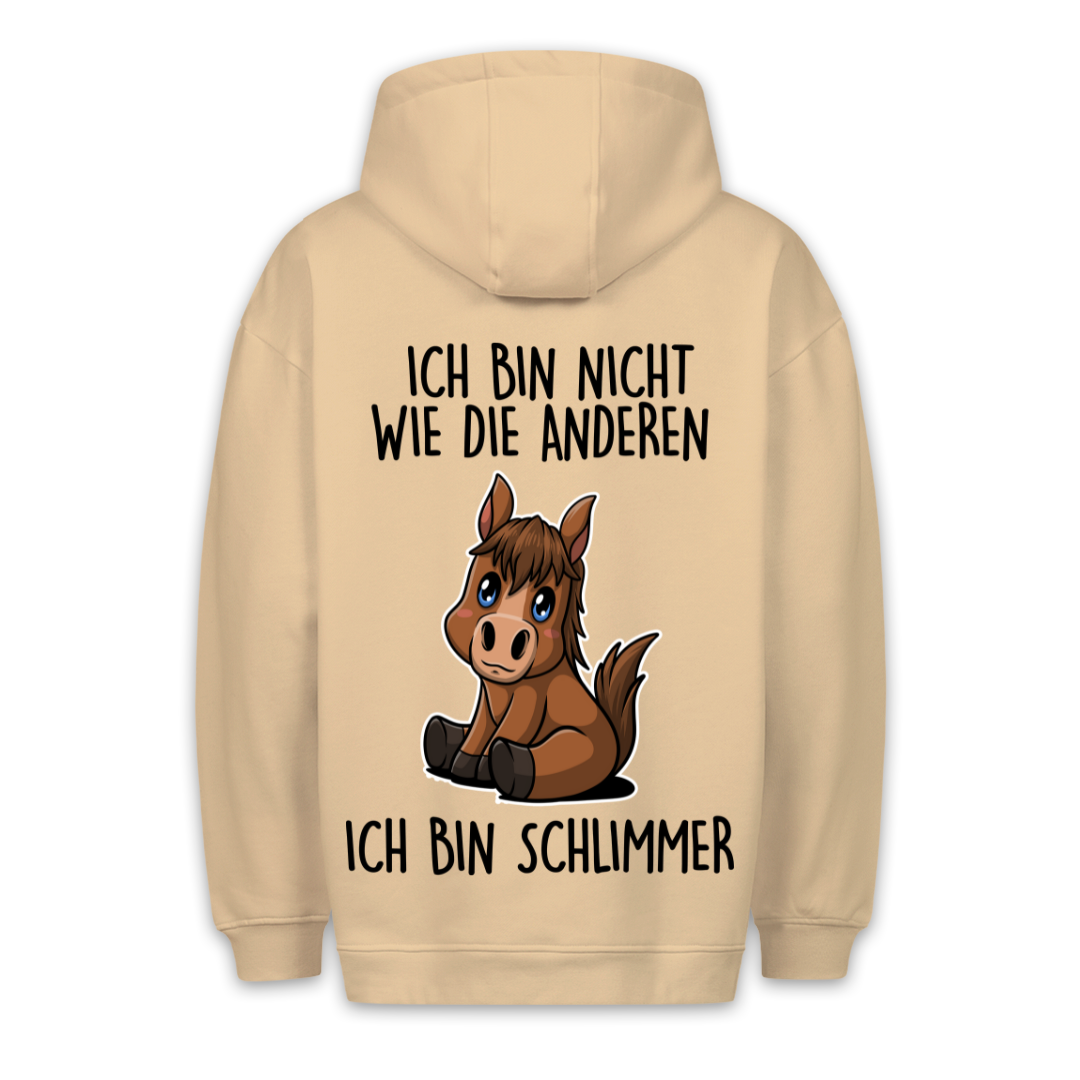 Ich Bin Schlimmer Pony - Hoodie Unisex Rückendruck
