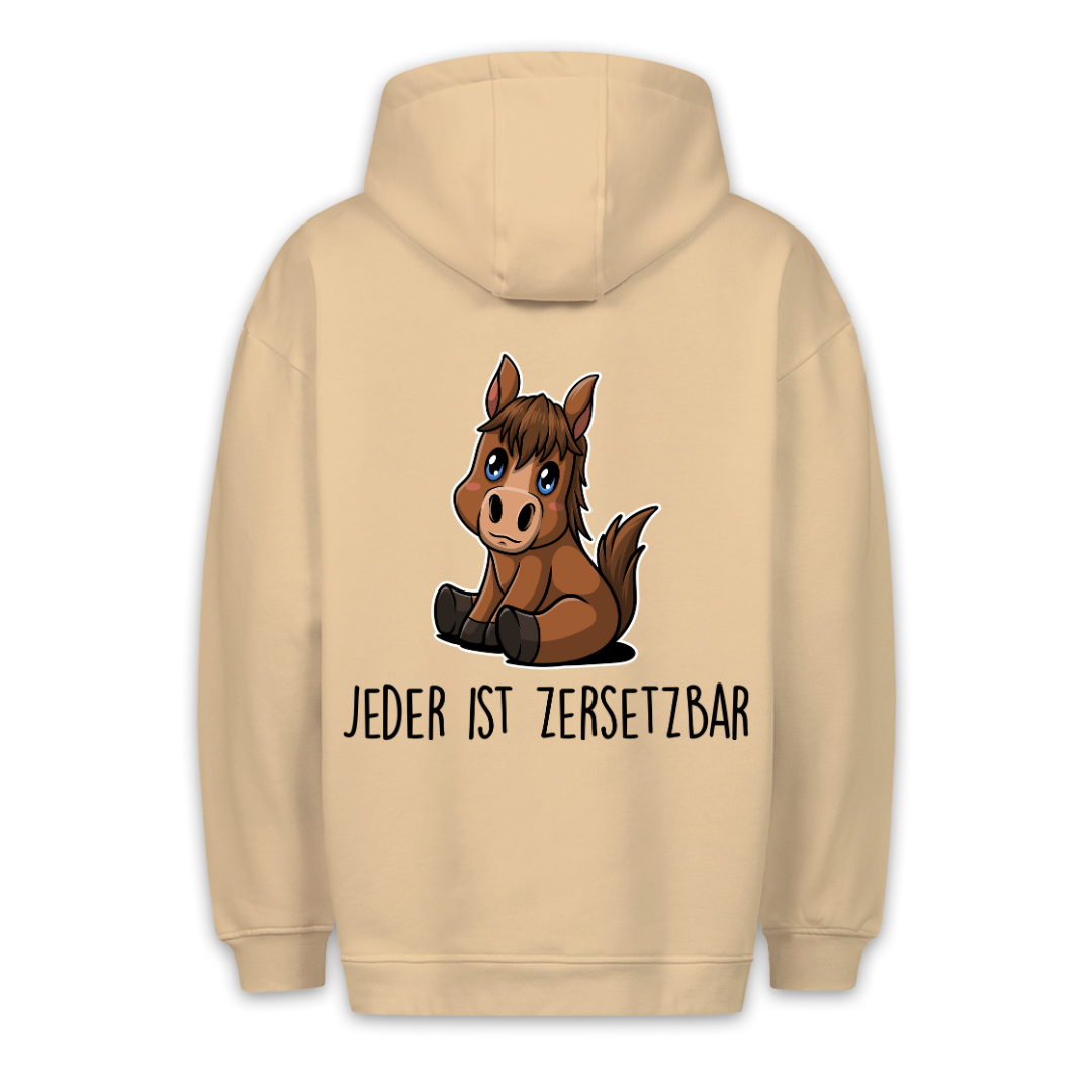 Zersetzbar Pony - Hoodie Unisex Rückendruck