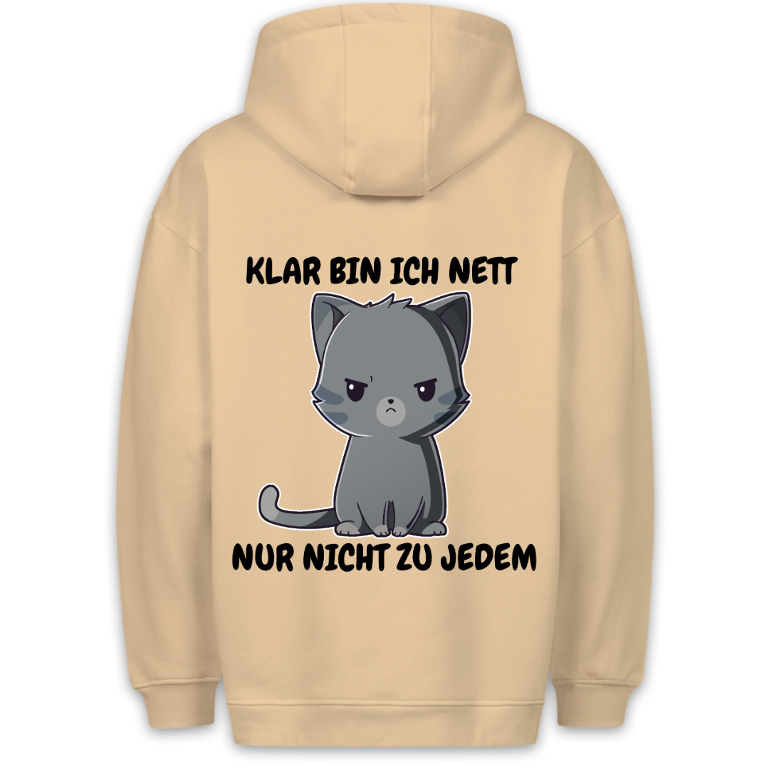 Nett Kätzchen - Hoodie Unisex Rückendruck