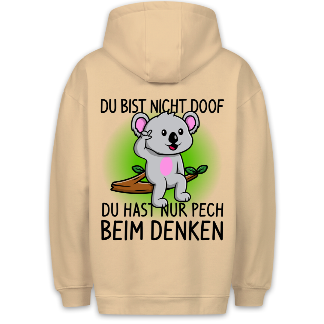 Doof Koala - Hoodie Unisex Rückendruck