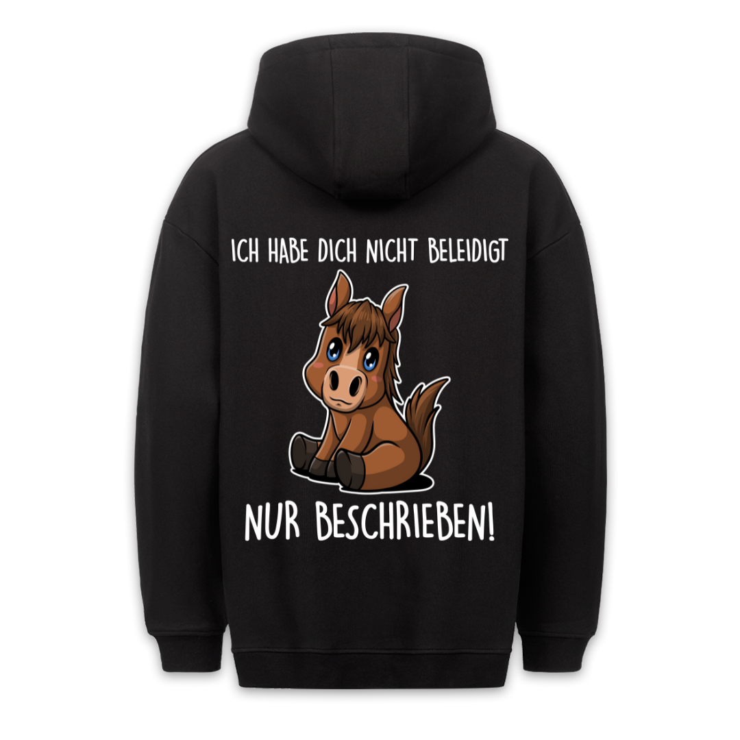 Beschrieben Pony - Hoodie Unisex Rückendruck