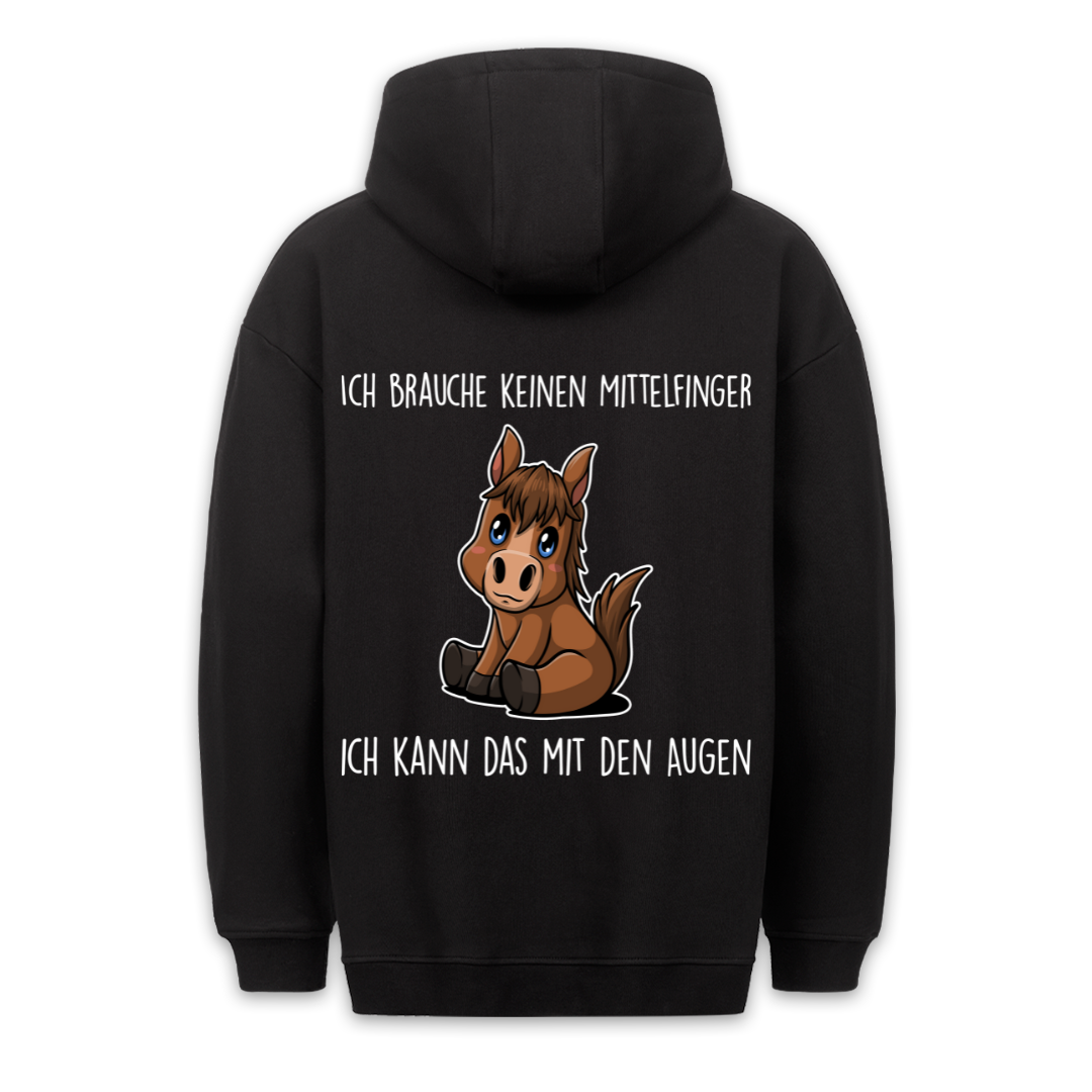 Mittelfinger Pony - Hoodie Unisex Rückendruck