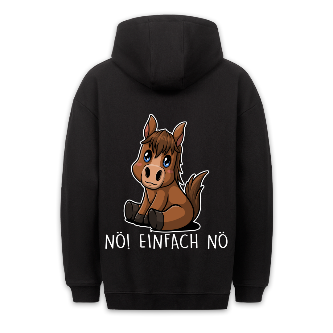 Nö! Pony - Hoodie Unisex Rückendruck