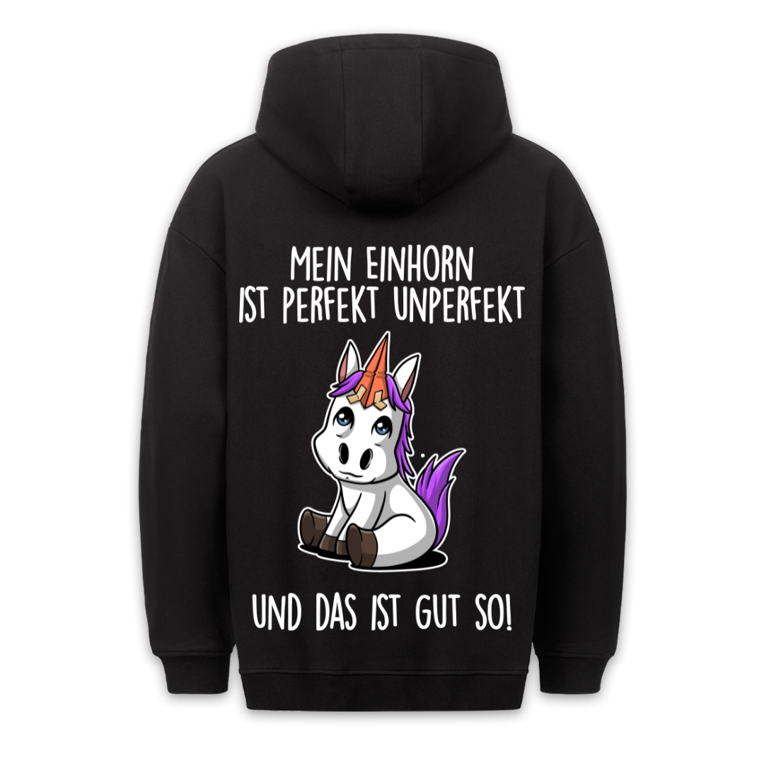 Unperfekt Ponyhorn - Hoodie Unisex Rückendruck