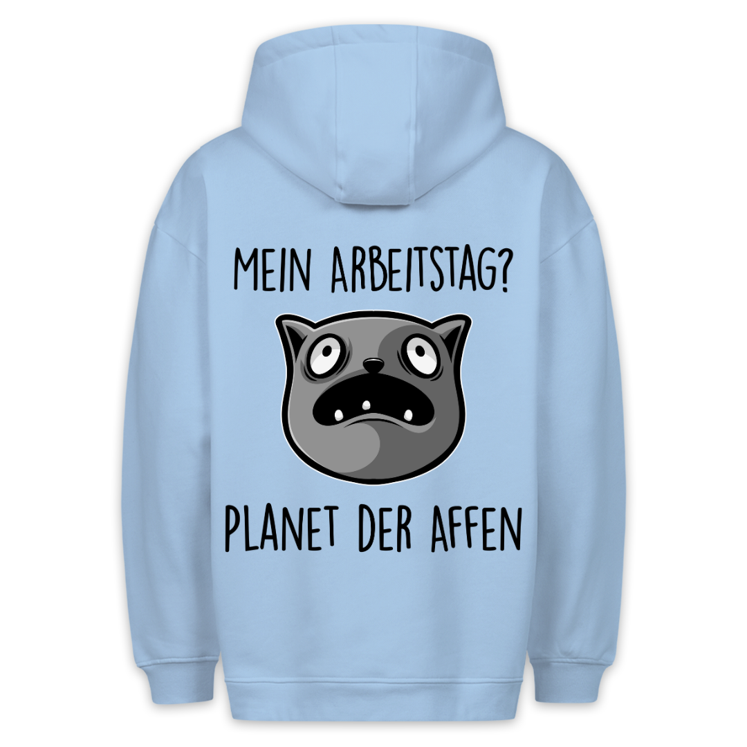 Arbeitstag - Hoodie Unisex Rückendruck
