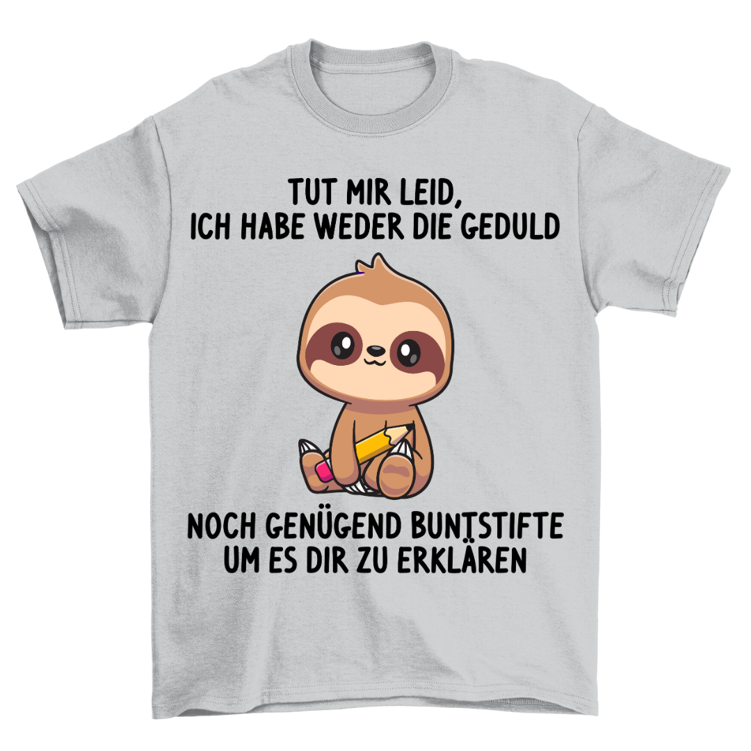 Buntstifte Faultier - Shirt Unisex