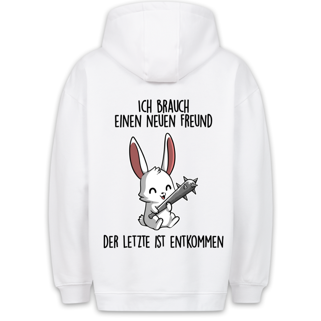 Neuer Freund Hase - Hoodie Unisex Rückendruck