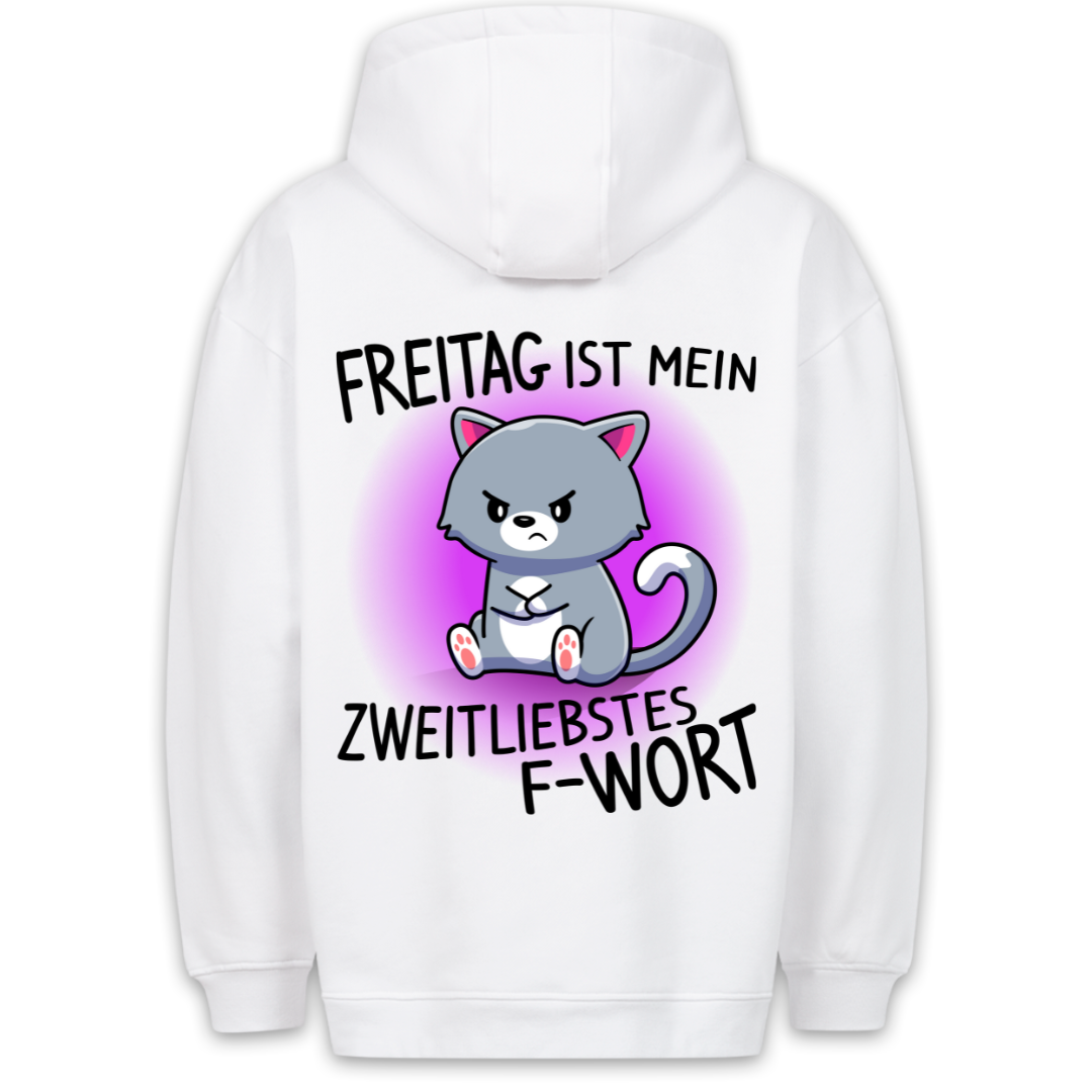 F-Wort Katze - Hoodie Unisex Rückendruck