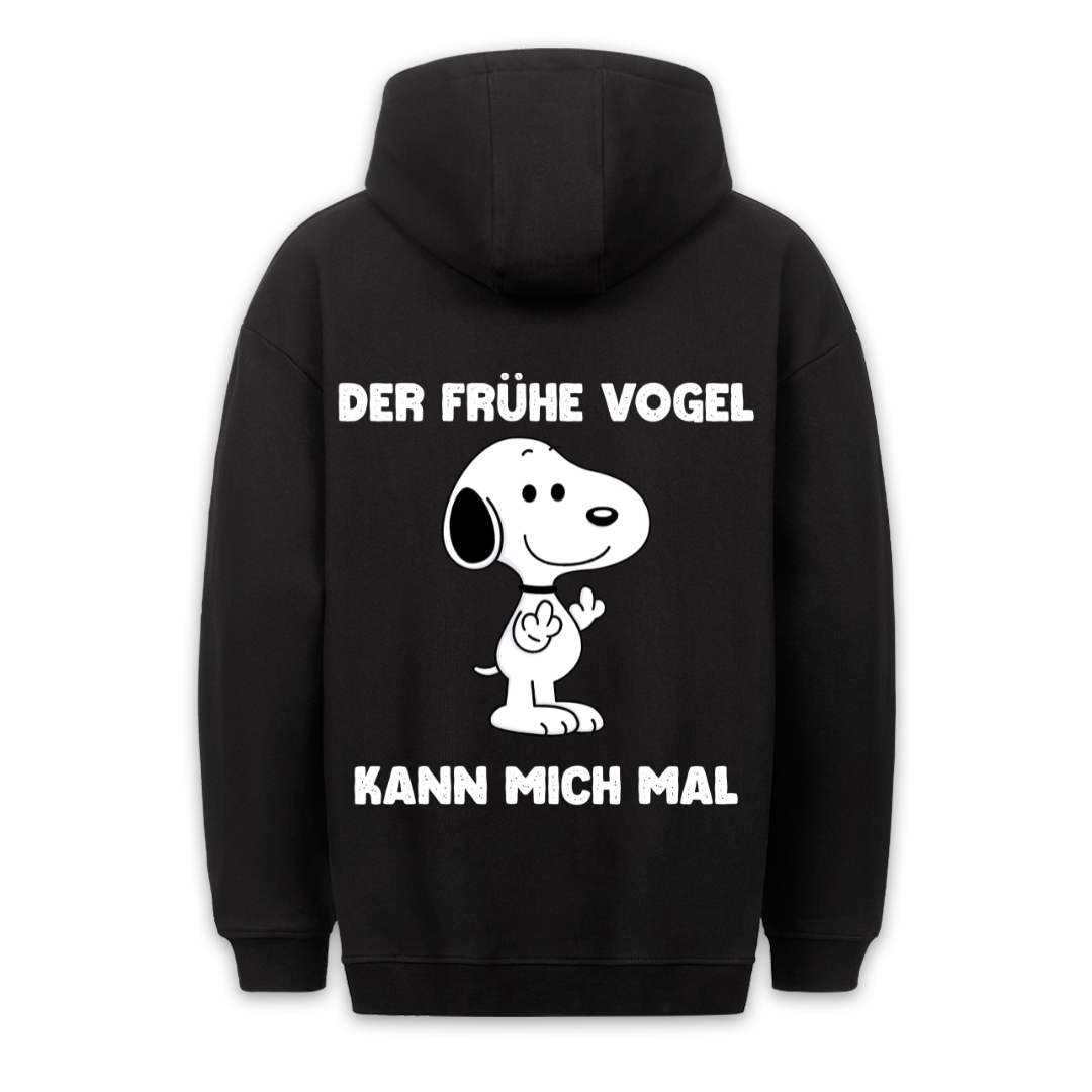 Frühe Vogel Hund - Hoodie Unisex Rückendruck