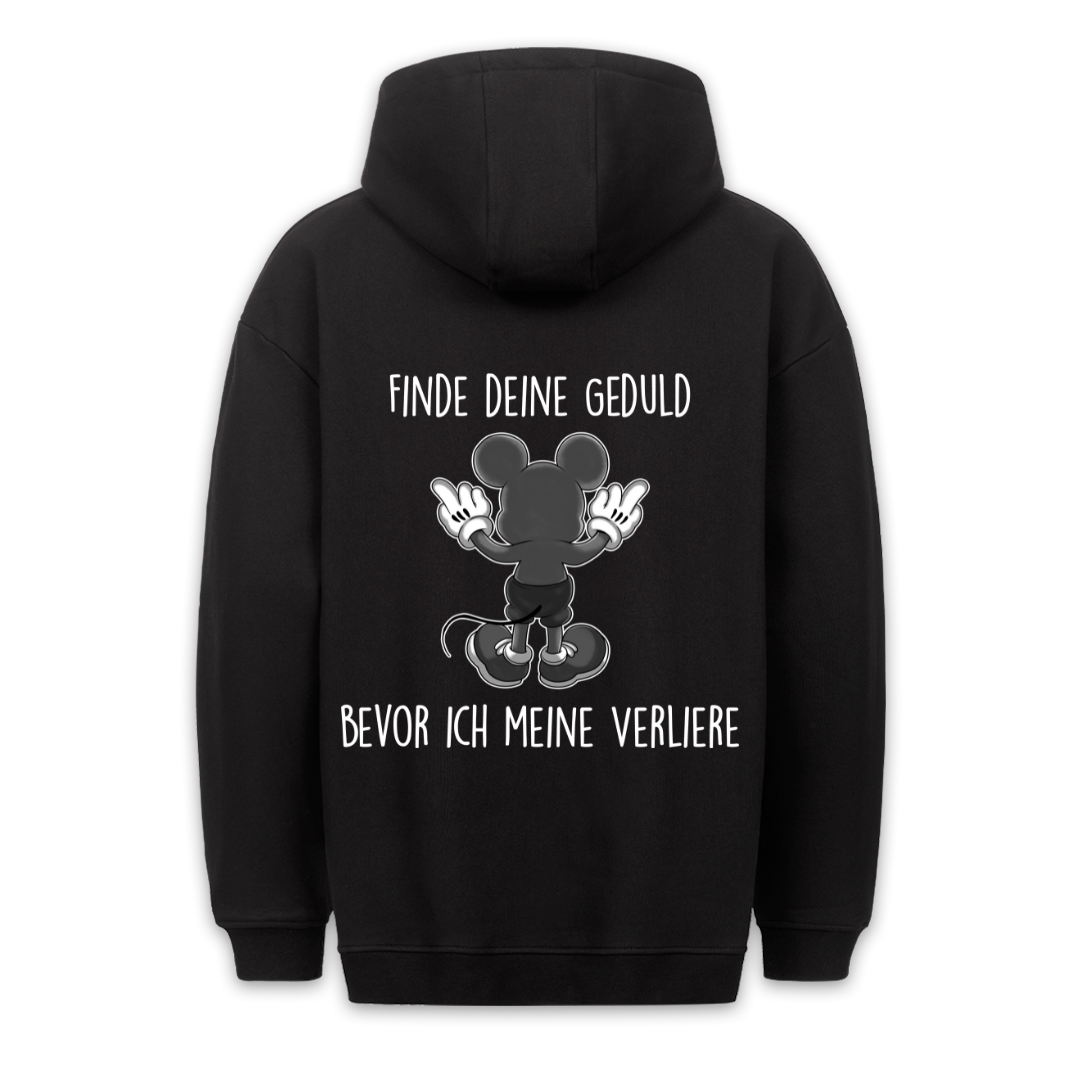 Geduld Maus - Hoodie Unisex Rückendruck