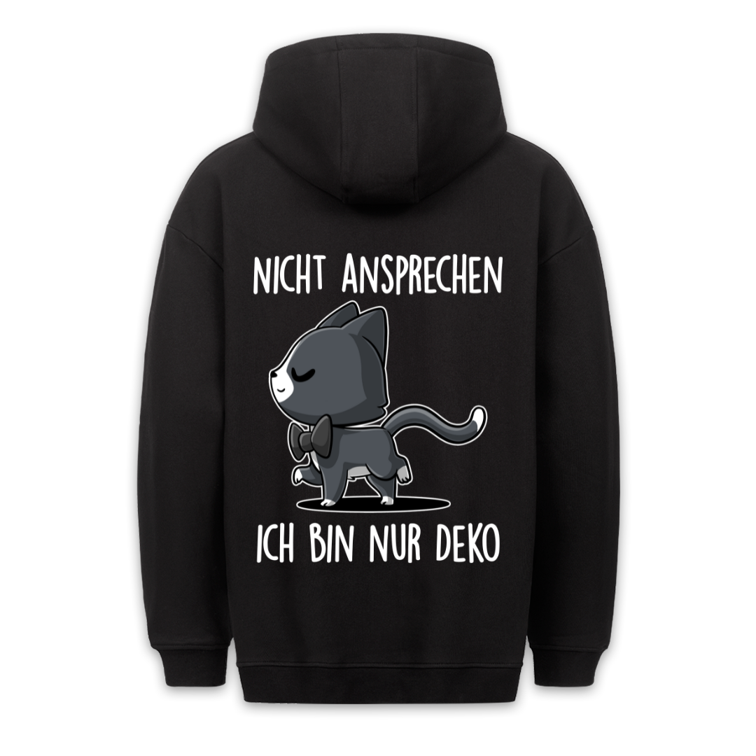 Deko Katze - Hoodie Unisex Rückendruck