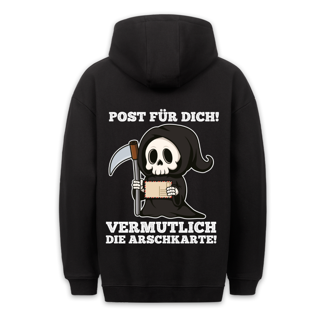 Arschkarte Sensenmann - Hoodie Unisex Rückendruck