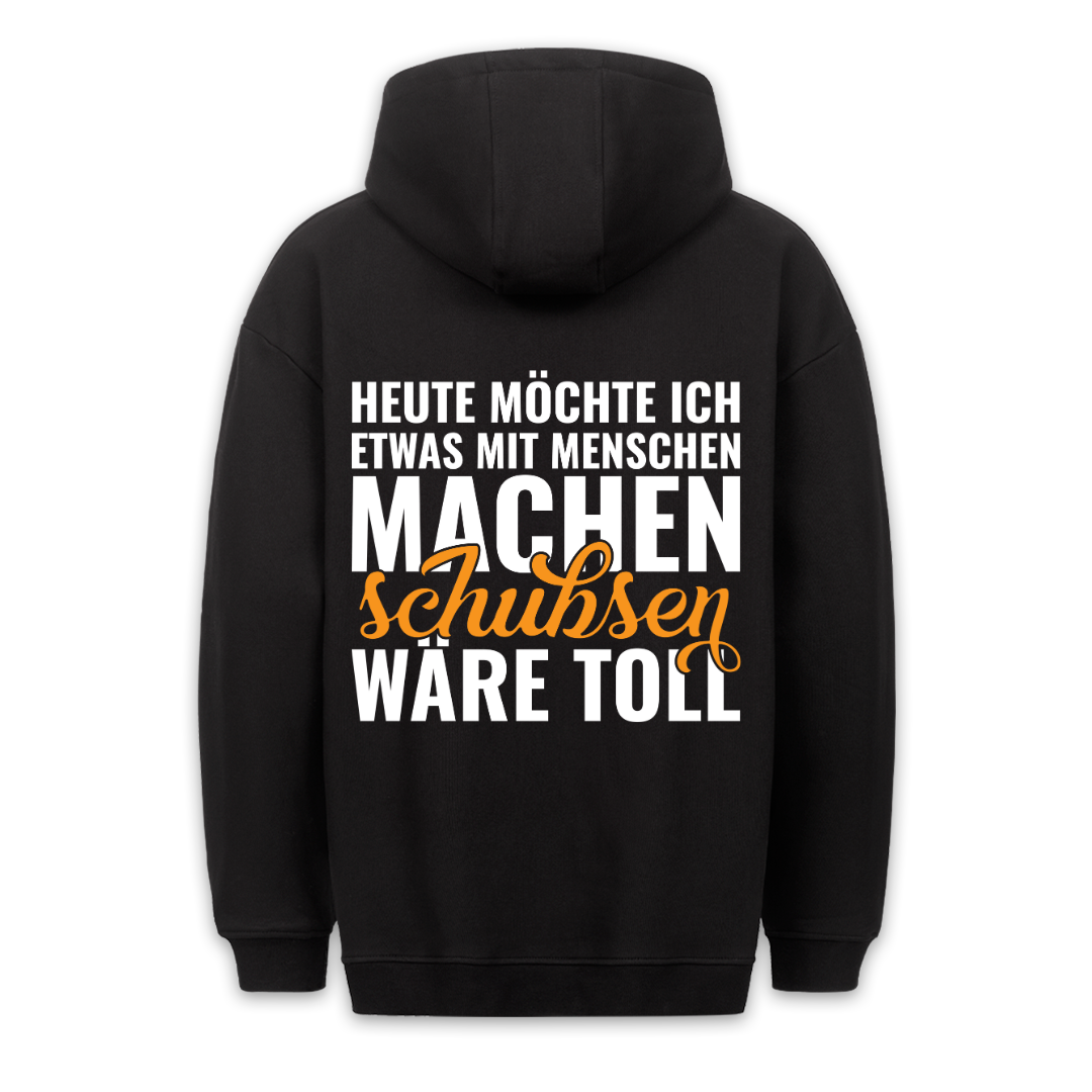 Schubsen - Hoodie Unisex Rückendruck