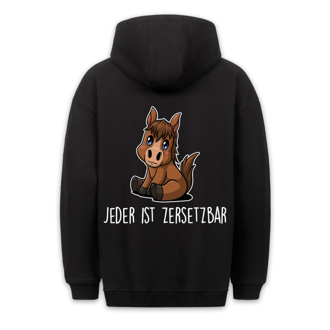 Zersetzbar Pony - Hoodie Unisex Rückendruck