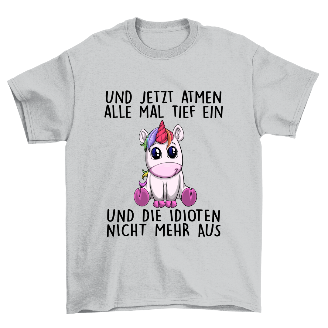 Einatmen Einhorn - Shirt Unisex