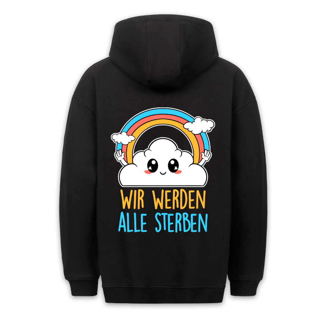 Regenbogen Wolke - Hoodie Unisex Rückendruck
