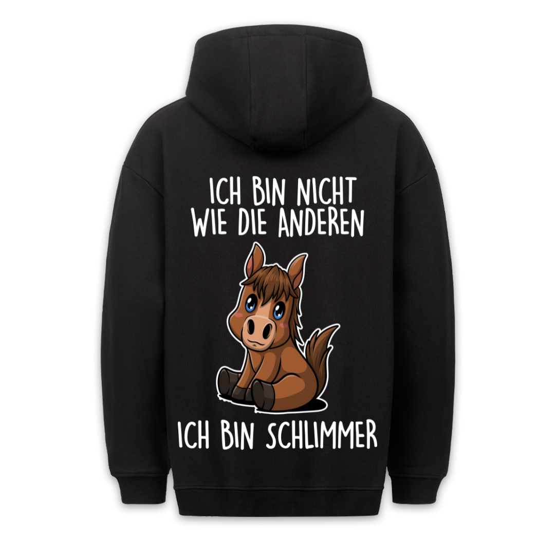 Ich Bin Schlimmer Pony - Hoodie Unisex Rückendruck