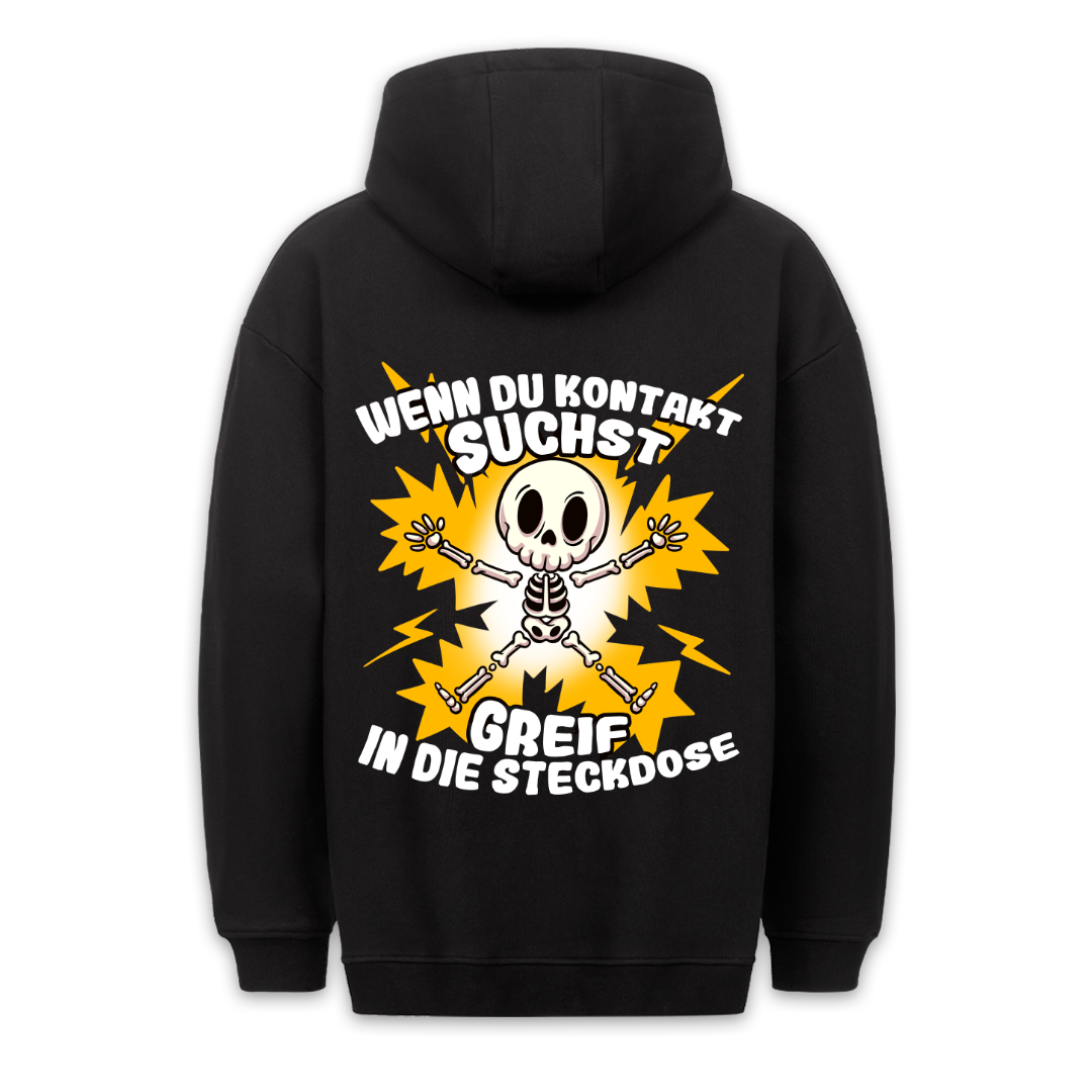 Kontakt Skelett - Hoodie Unisex Rückendruck