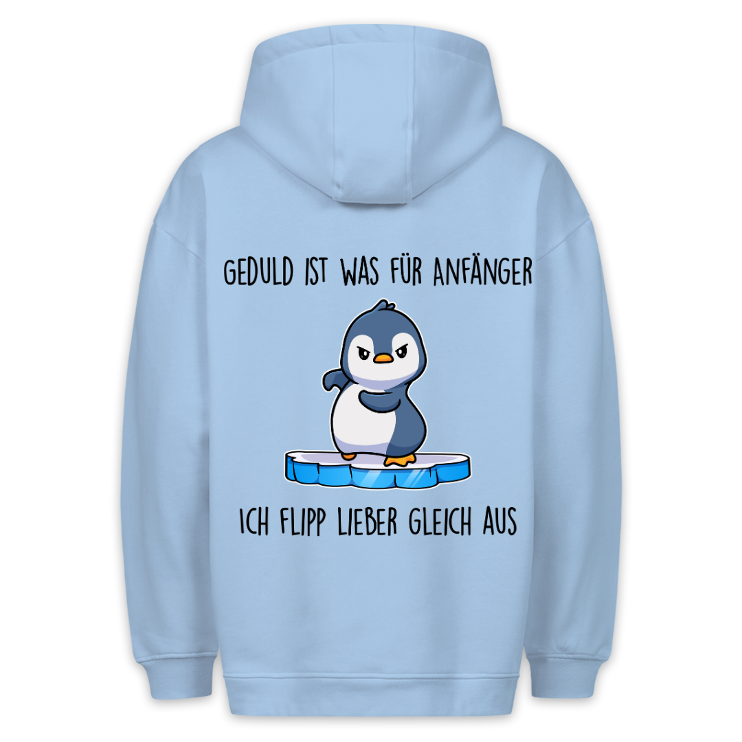 Geduld - Hoodie Unisex Rückendruck