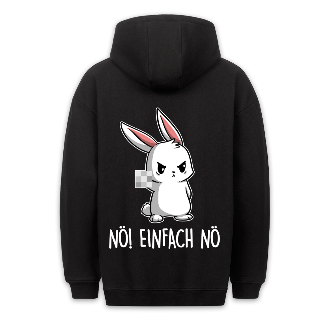 Nö! Hase - Hoodie Unisex Rückendruck