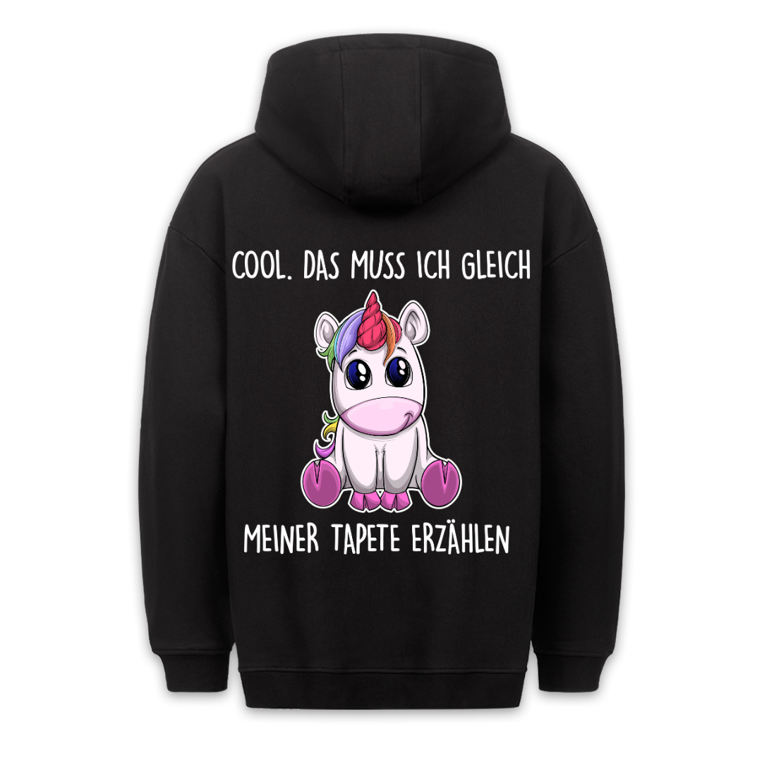 Tapete Einhorn - Hoodie Unisex Rückendruck