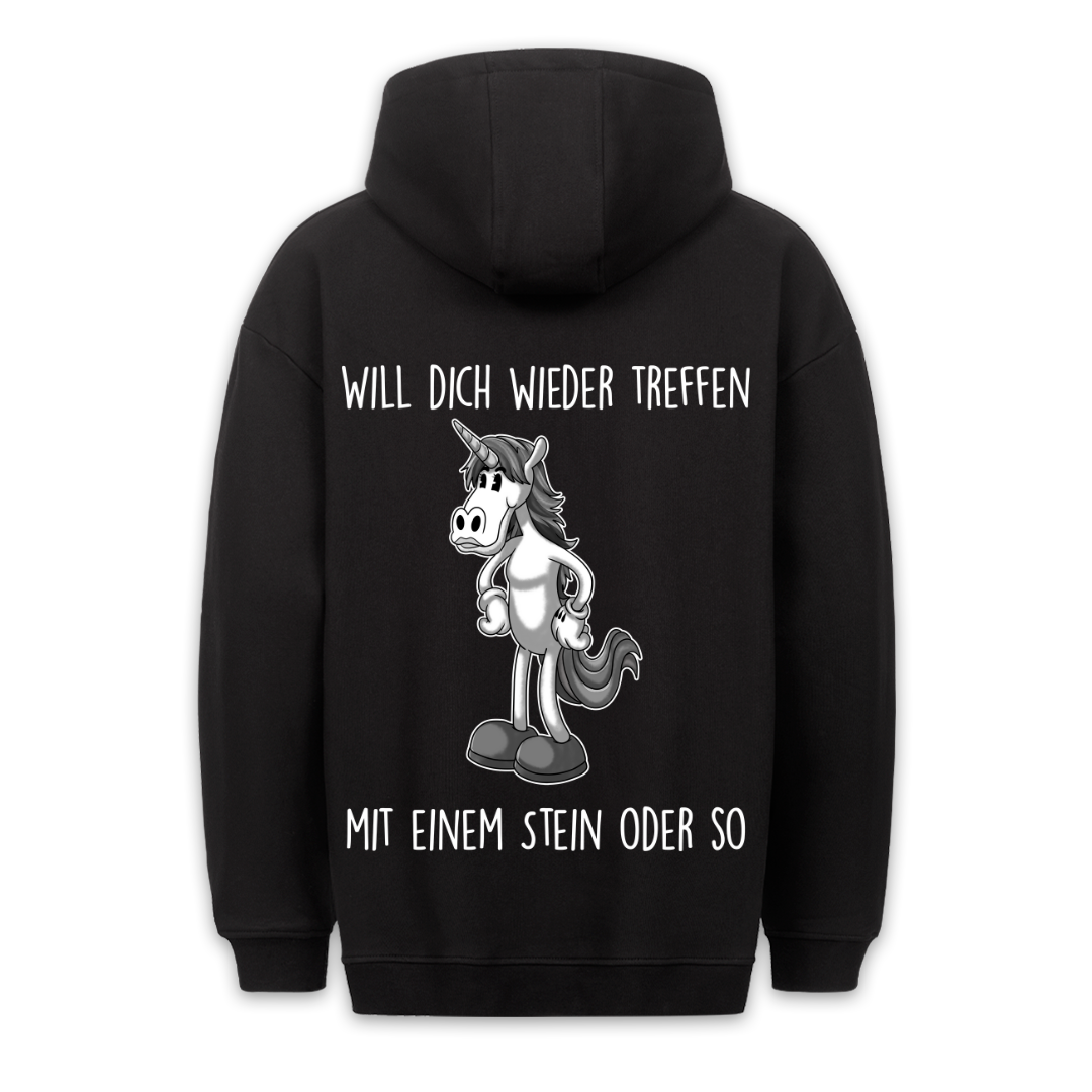 Treffen Einhorn - Hoodie Unisex Rückendruck