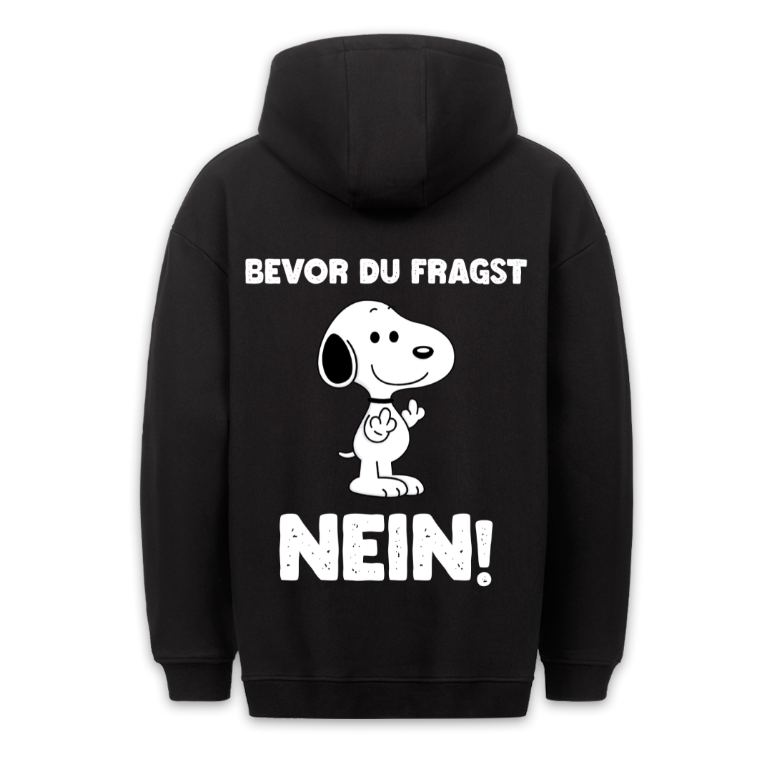 Nein! Hund - Hoodie Unisex Rückendruck