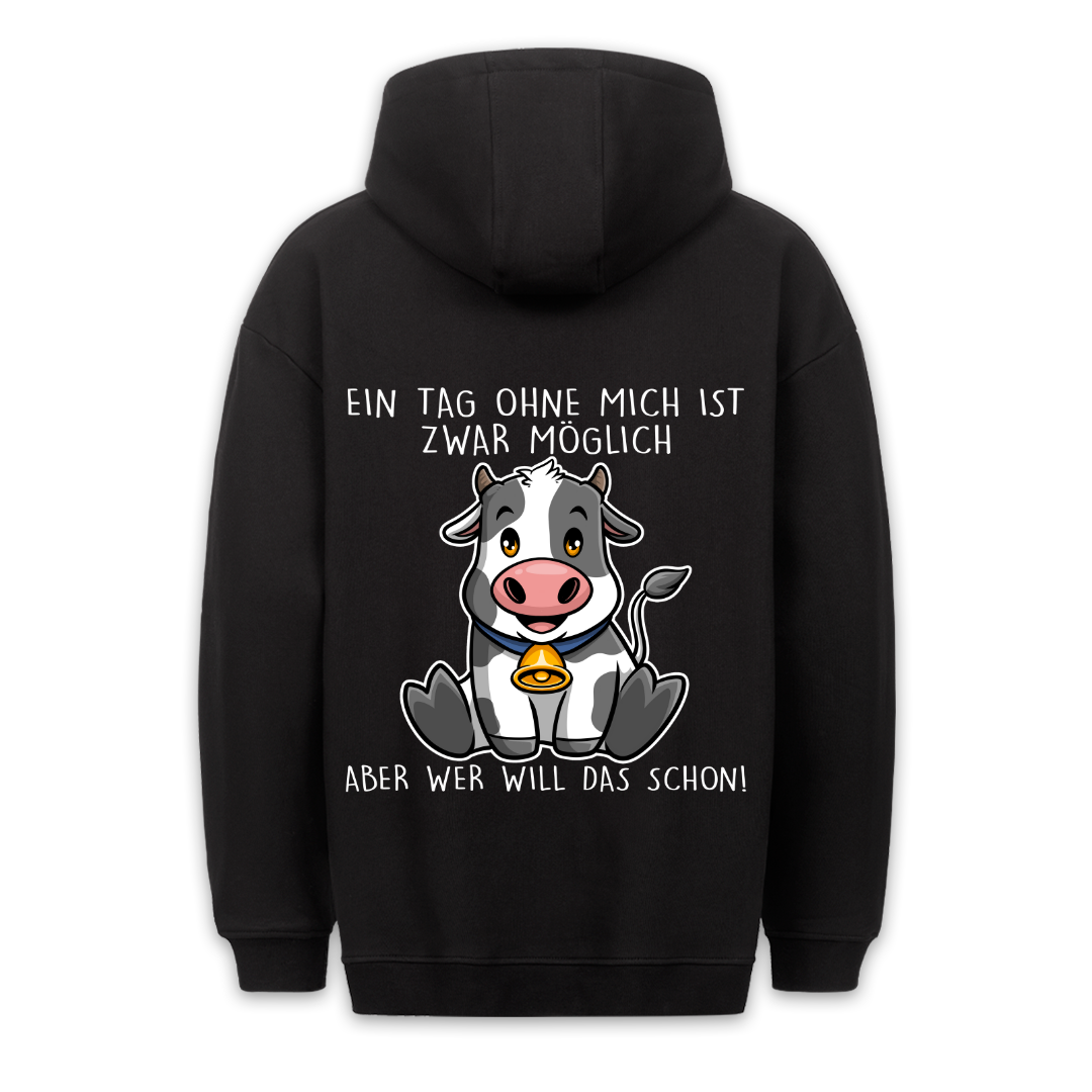 Ohne Mich Kuh - Hoodie Unisex Rückendruck