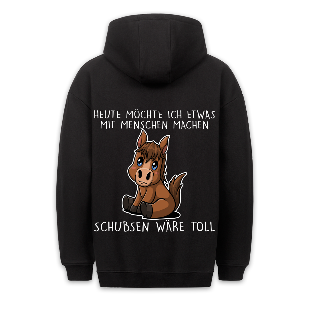 Schubsen Pony - Hoodie Unisex Rückendruck