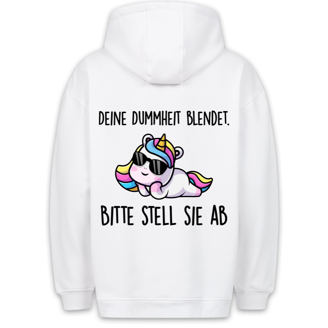 Blendet Einhorn - Hoodie Unisex Rückendruck