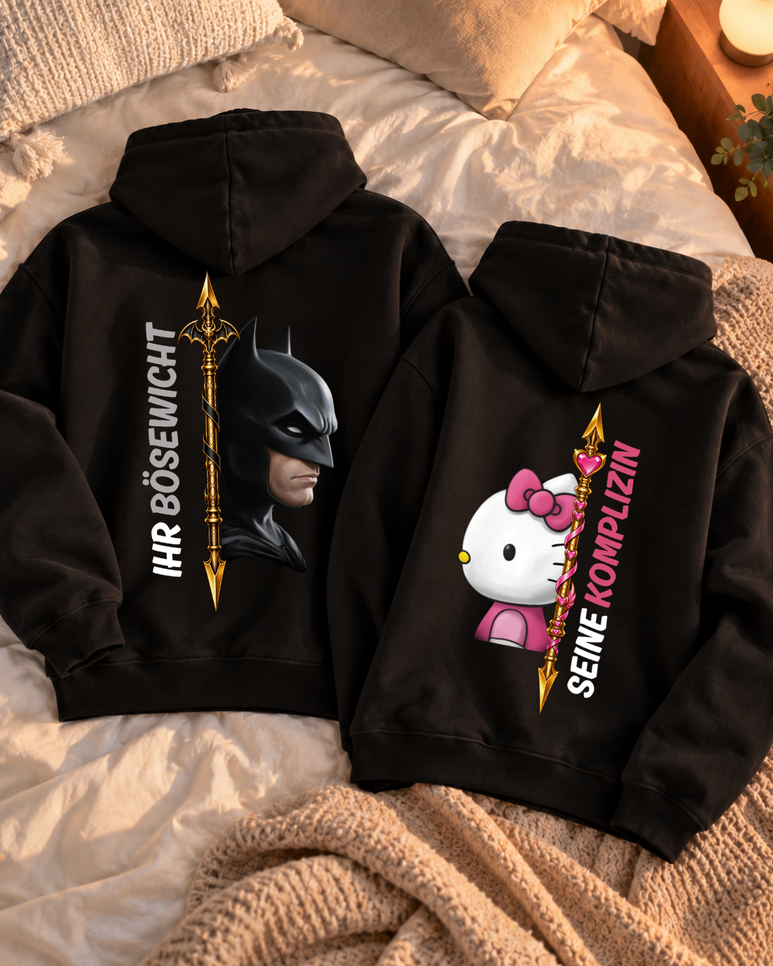 Bösewicht und Komplizin - Kuschel Hoodie Bündel