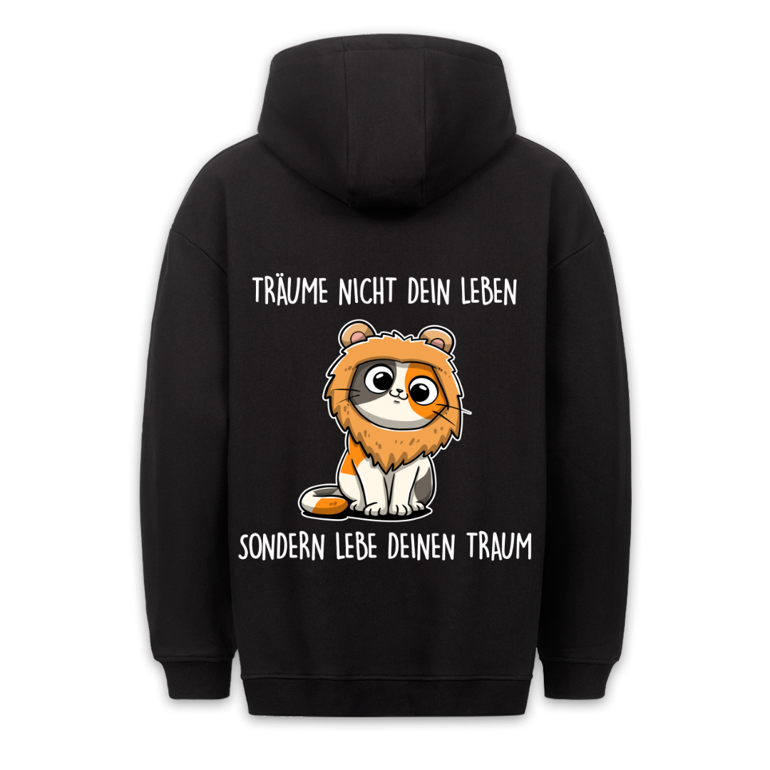 Träume Nicht Löwe - Hoodie Unisex Rückendruck