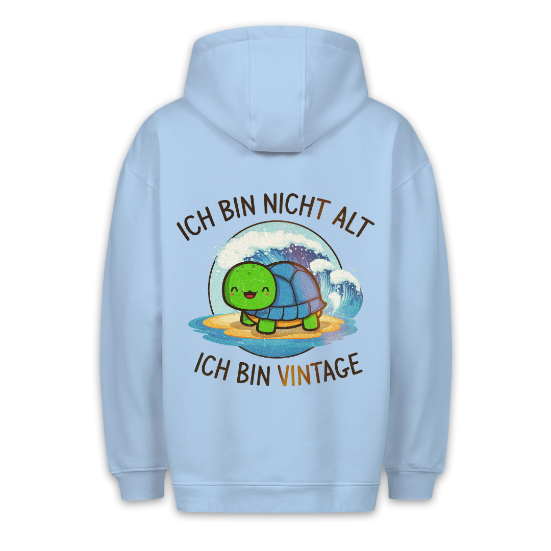 Vintage Schildkröte - Hoodie Unisex Rückendruck