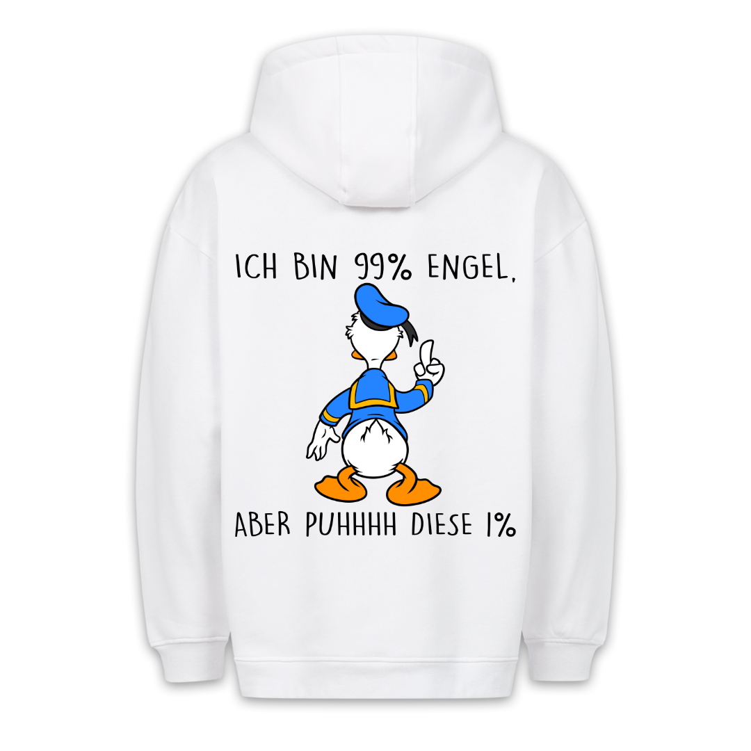 99% Engel Ente - Hoodie Unisex Rückendruck