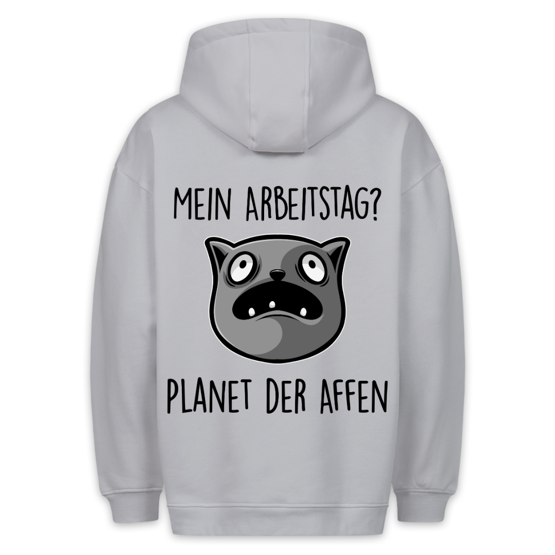 Arbeitstag - Hoodie Unisex Rückendruck
