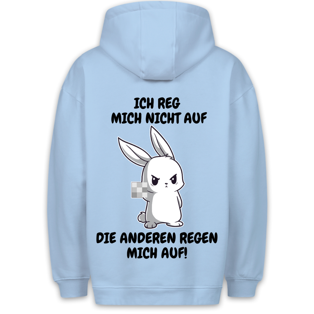 Aufregen Häschen - Hoodie Unisex Rückendruck