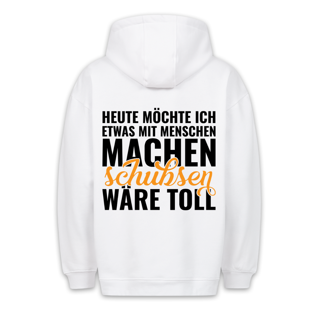 Schubsen - Hoodie Unisex Rückendruck